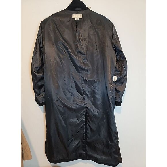 New Pronto Uomo Mens Black TrenchCoat Long Jacket Wool Cashmere 42S 50" Chest - Picture 5 of 11